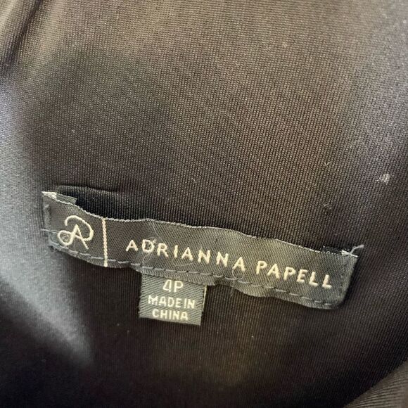 Adrianna Papell Blue-Black Colorblock Dress 4P - Picture 3 of 6